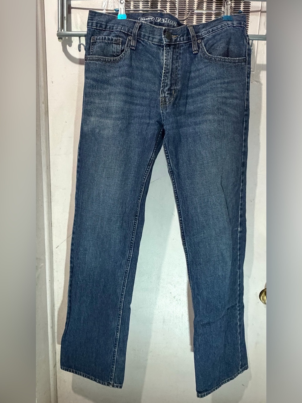 Old Navy Men's Straight Jeans in Dark Blue Wash